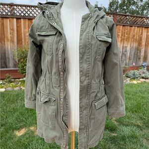 Cat & Jack Olive Green Girls Jacket Size L 10/12